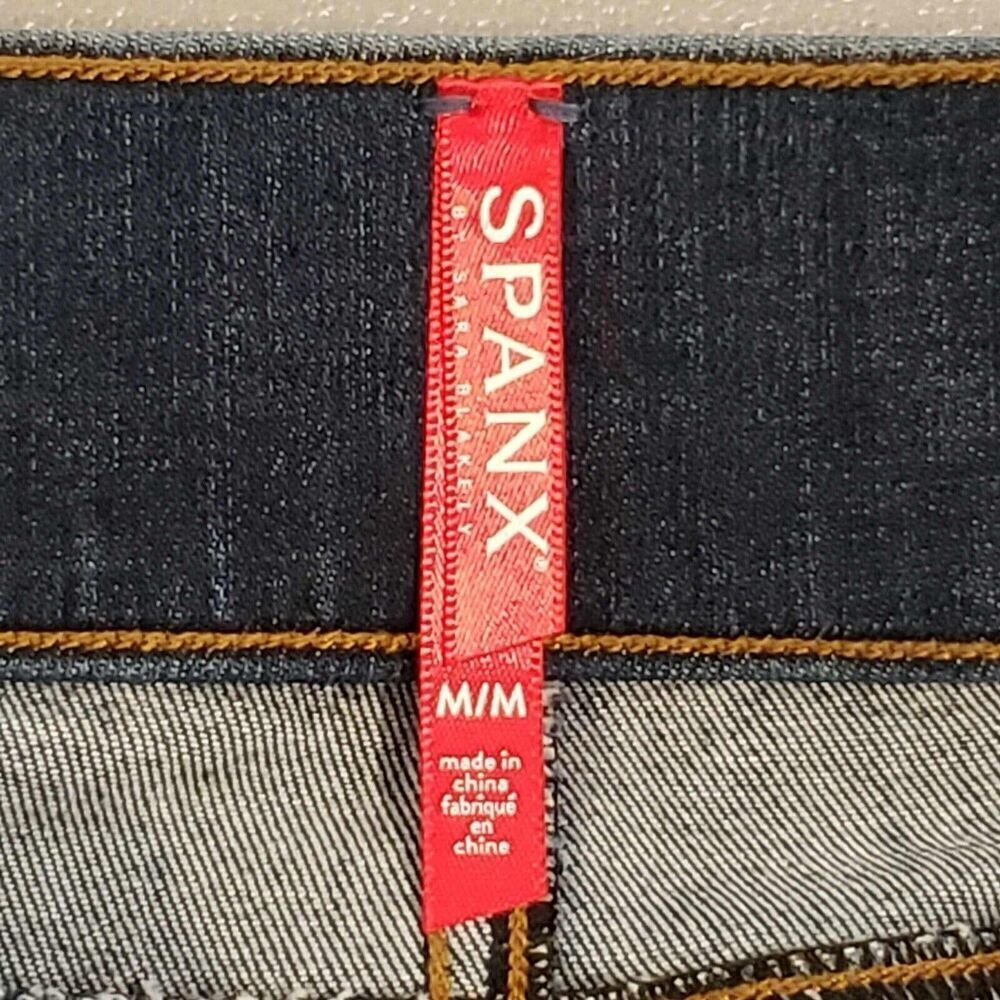 Spanx Jeans Women's Size Medium M Blue Skinny Pull On Stretch High Rise - Picture 7 of 11